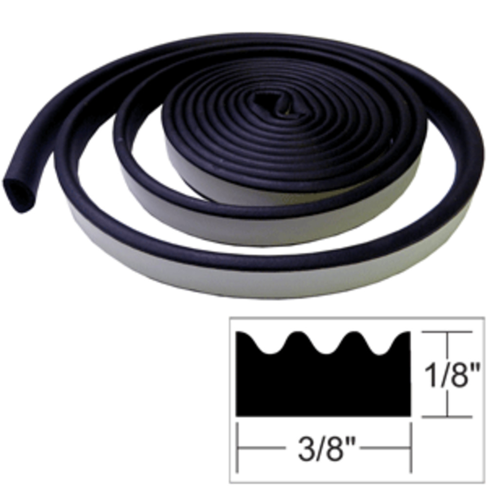 TACO Weather Seal - 10'L x and #8539;"H x and #8540;"W - Black