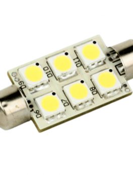 Lunasea Single-Sided 6 LED Festoon - 10-30VDC/1.5W/97 Lumens - Warm White