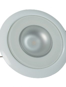 Lumitec Mirage - Flush Mount Down Light - Glass Finish/White Bezel - 3-Color Red/Blue Non-Dimming w/White Dimming