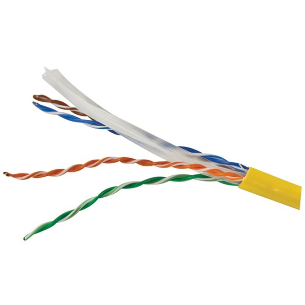 Vericom MBW6U-01445 CAT-6 UTP Solid Riser CMR Cable, 1,000ft (Yellow)