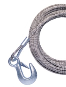 Powerwinch 20" x 7/32" Replacement Galvanized Cable w/Hook f/215, 315 and T1650