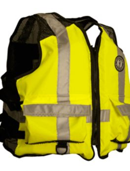 Mustang High Visibility Industrial Mesh Vest - L/XL - Yellow/Black