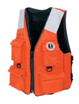 Mustang 4-Pocket Vest w/SOLAS Reflective Tape - 3XL/7XL - Orange