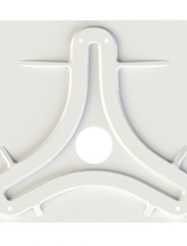 KING Jack/Omni Antenna Mounting Plate - White