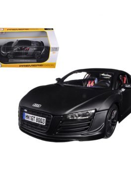 Audi R8 GT Matt Black 1/18 Diecast Car Model by Maisto 36190bk