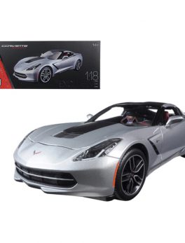2014 Chevrolet Corvette Stingray C7 Z51 Silver Exclusive Edition 1/18 Diecast Model Car by Maisto 38132s