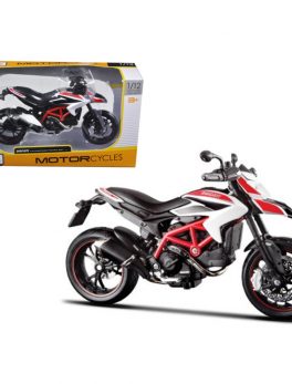 2013 Ducati Hypermotard SP White Motorcycle Model 1/12 by Maisto 13015w