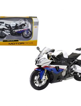 BMW S1000RR White/Red/Blue Motorcycle 1/12 Diecast Model by Maisto 31191wh