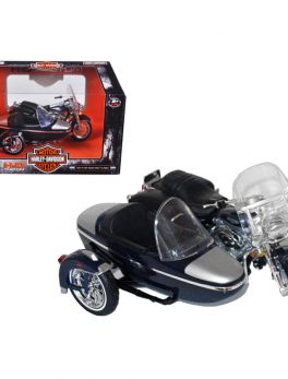 2001 Harley Davidson FLHRC Road King Classic with Side Car Black Motorcycle Model 1/18 Diecast Model by Maisto 32420D-76200