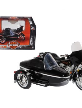 1998 Harley Davidson FLHT Electra Glide Standard with Side Car Black 1/18 Diecast Motorcycle Model by Maisto 32420E-76400