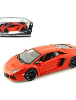 2012 Lamborghini Aventador LP700-4 Orange 1/18 Diecast Model Car by Bburago 11033or