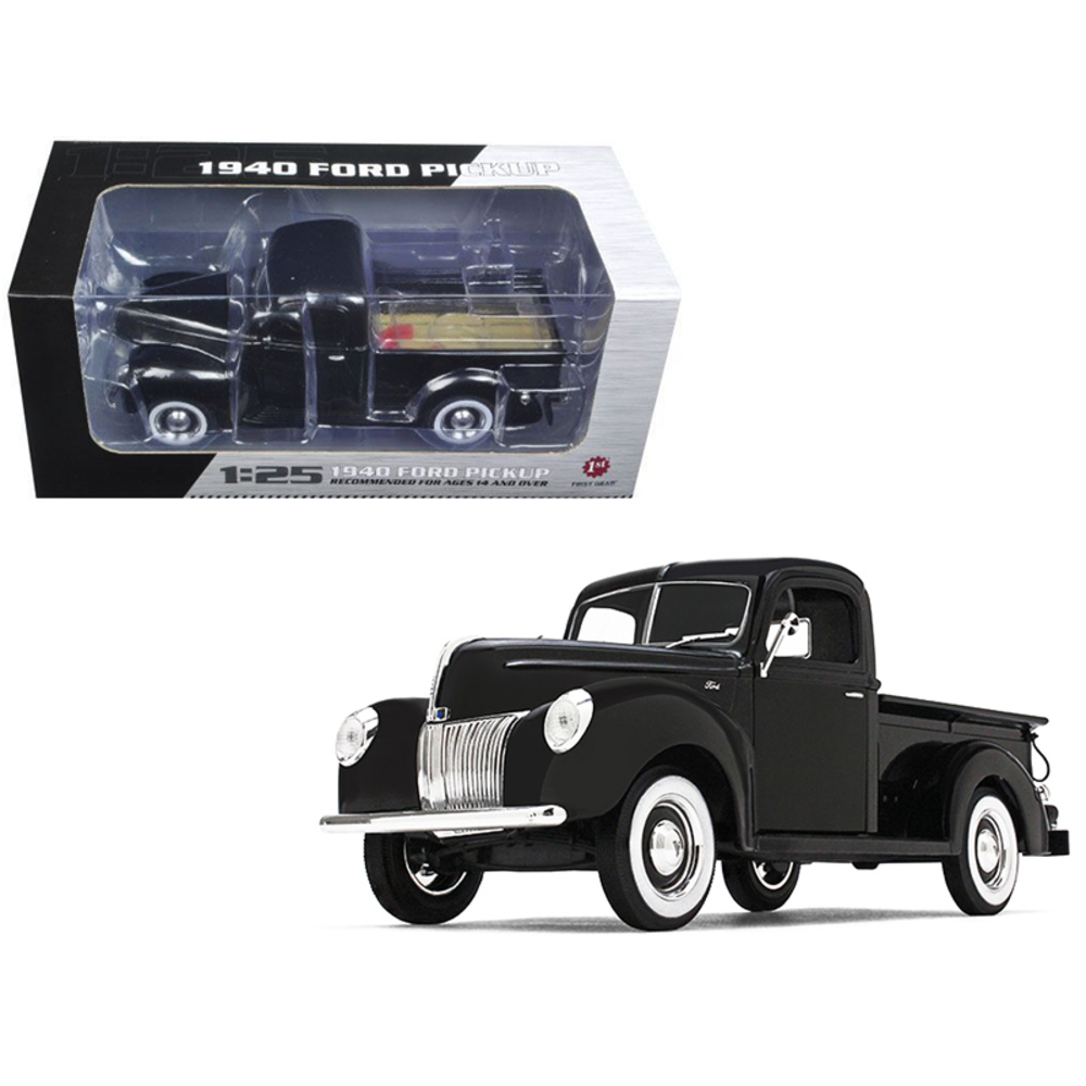 1940 Ford Pickup Truck Black 1/25 Diecast Model Car by First Gear 49-0393