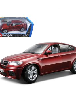 2011 2012 BMW X6M Dark Red 1/18 Diecast Car Model by Bburago 12081r