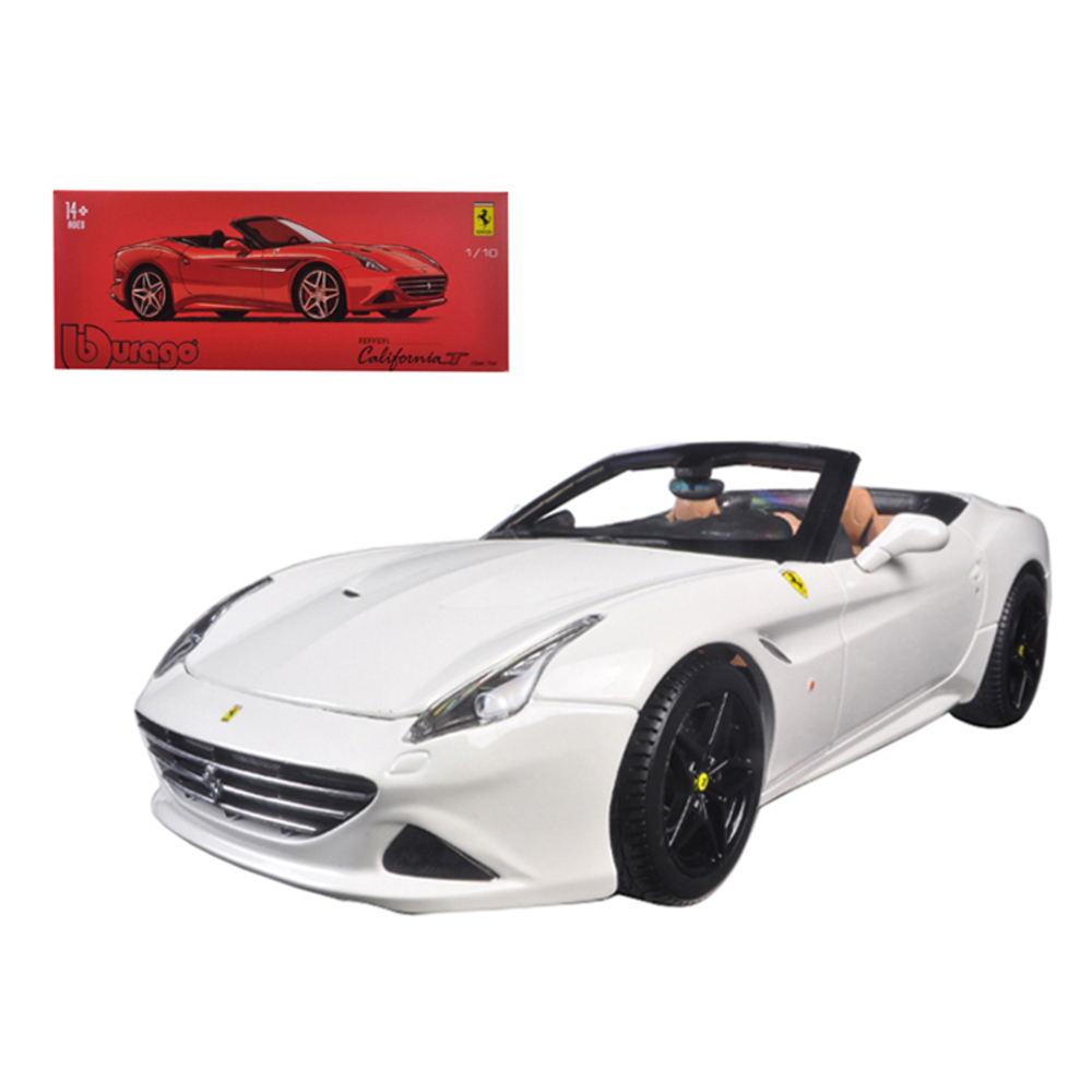 Ferrari California T Open Top Convertible White Signature Series 1/18 Diecast Model Car by Bburago 16904w