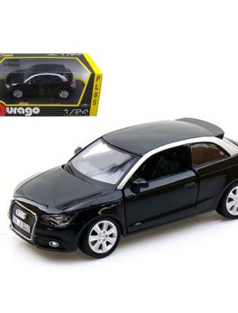 Audi A1 Black 1/24 Diecast Car Model by Bburago 21058bk