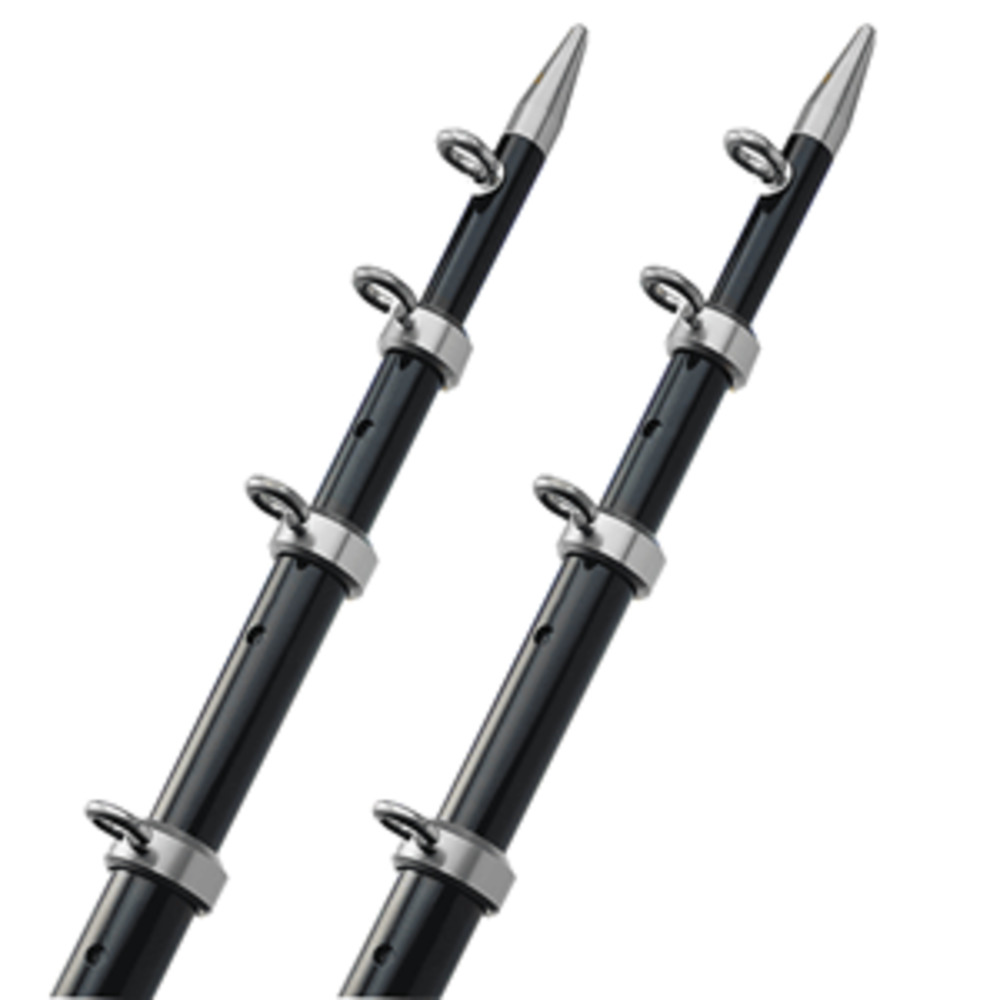 TACO 15" Telescopic Outrigger Poles HD 1- and #189;" - Black/Silver