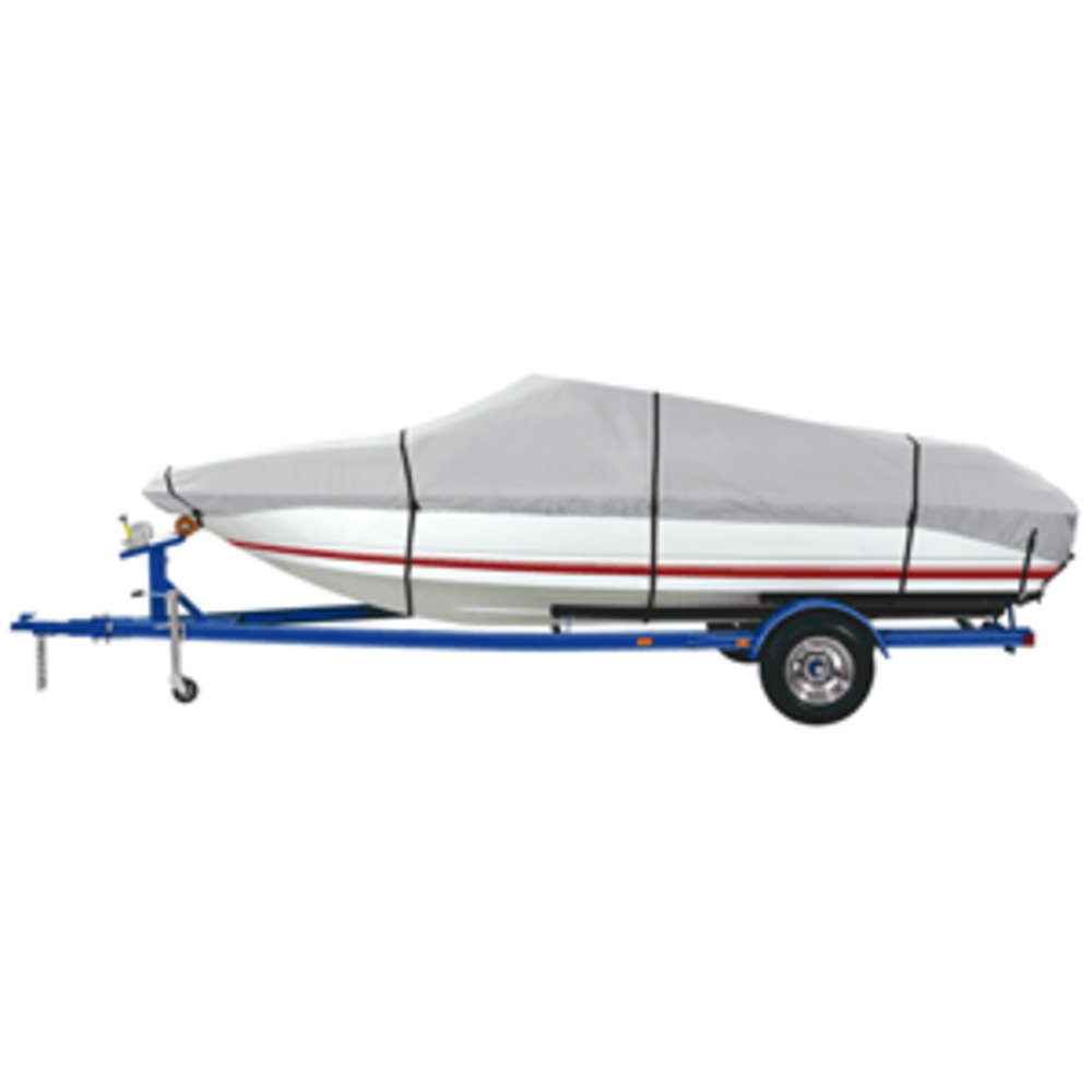 Dallas Manufacturing Co. 600 Denier Grey Universal Boat Cover - Model E - Fits 20'-22" - Beam Width to 100"
