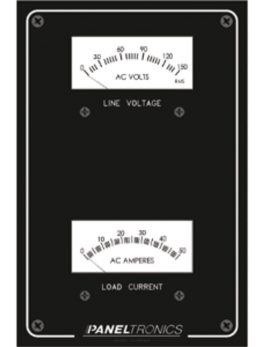 Paneltronics Standard Panel AC Meter - 0-150 AC Voltmeter and 0-50Amp Ammeter