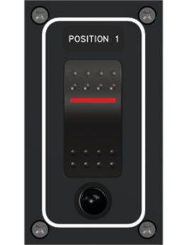 Paneltronics Waterproof Panel - DC 1-Position Illuminated Rocker Switch and Circuit Breaker