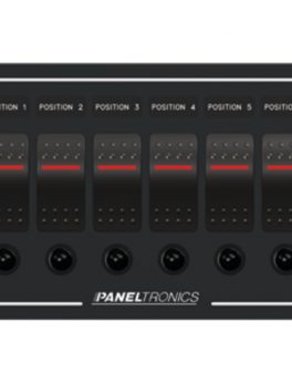 Paneltronics Waterproof Panel - DC 6-Position Illuminated Rocker Switch and Circuit Breaker