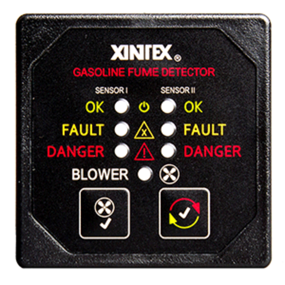Xintex Gasoline Fume Detector and Blower Control w/2 Plastic Sensors - Black Bezel Display