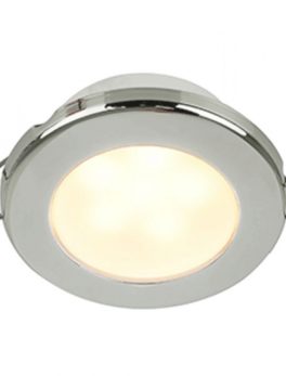 Hella Marine EuroLED 75 3" Round Spring Mount Down Light - Warm White LED - Stainless Steel Rim - 12V