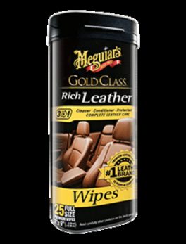 Meguiar and #39;s Gold Class Rich Leather Cleaner and amp; Conditioner Wipes