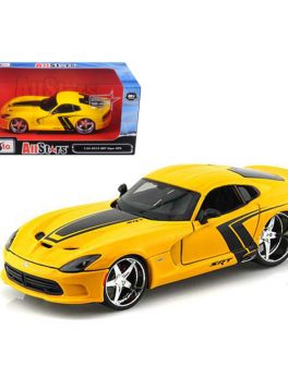 2013 Dodge Viper GTS SRT Yellow Custom 1/24 Diecast Model Car by Maisto 31363y