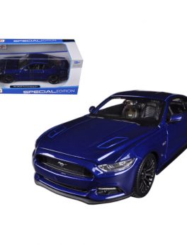 2015 Ford Mustang GT 5.0 Blue 1/24 Diecast Car Model by Maisto 31508bl