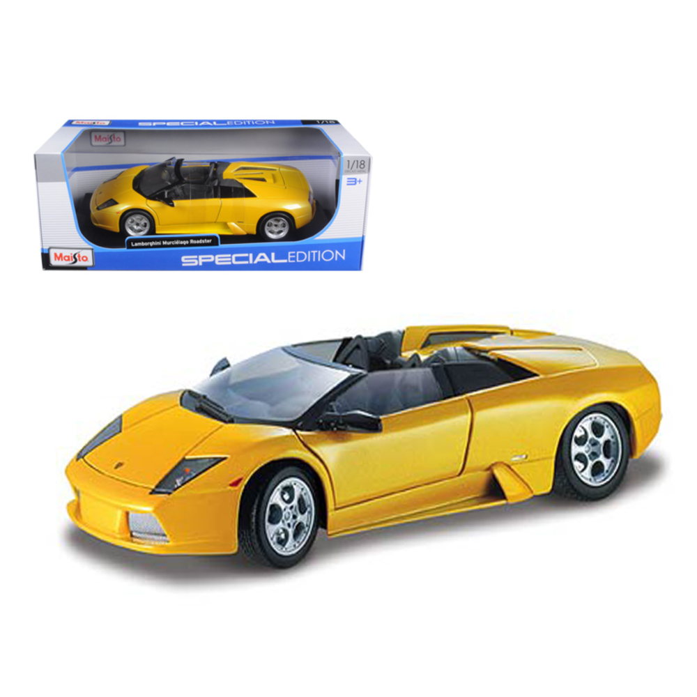 Lamborghini Murcielago Roadster Yellow 1/18 Diecast Model Car by Maisto 31636y