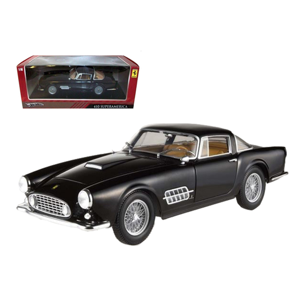 Ferrari 410 Superamerica Black 1/18 Diecast Car Model by Hotwheels T6246