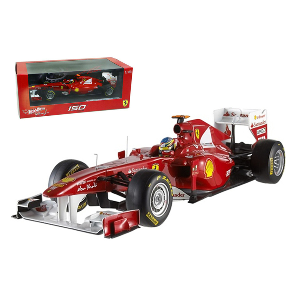 Ferrari 150 Italia F2011 Fernando Alonso 1/18 Diecast Car Model by Hotwheels W1073