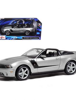 2010 Ford Mustang Convertible 427R Roush Edition Silver 1/18 Diecast Model Car by Maisto 31669s