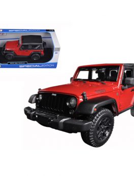 2014 Jeep Wrangler Willys Red 1/18 Diecast Model Car by Maisto 31676r