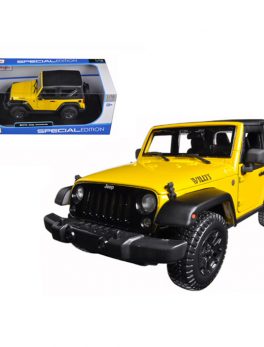2014 Jeep Wrangler Willys Yellow 1/18 Diecast Model Car by Maisto 31676y