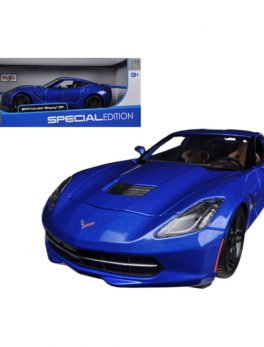2014 Chevrolet Corvette Stingray C7 Z51 Blue 1/18 Diecast Model Car by Maisto 31677bl