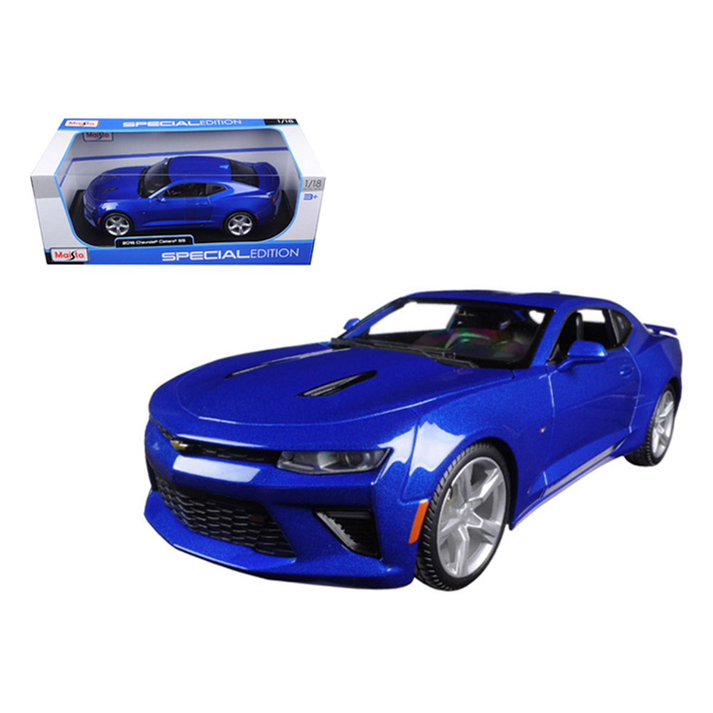 2016 Chevrolet Camaro SS Blue 1/18 Diecast Model Car by Maisto 31689bl