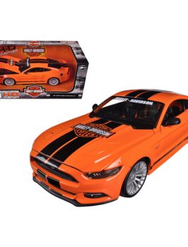 2015 Ford Mustang Harley Davidson Orange 1/24 Diecast Car Model by Maisto 32188or