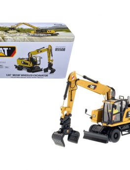 CAT Caterpillar M318F Wheeled Excavator with Operator High Line Series 1/50 Diecast Model by Diecast Masters 85508