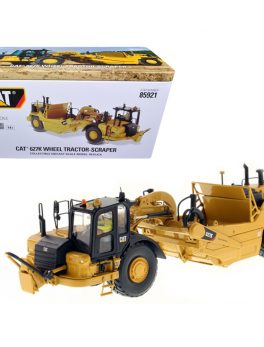 CAT Caterpillar 627K Wheel Tractor Scraper with Operator High Line Series 1/50 Diecast Model by Diecast Masters 85921