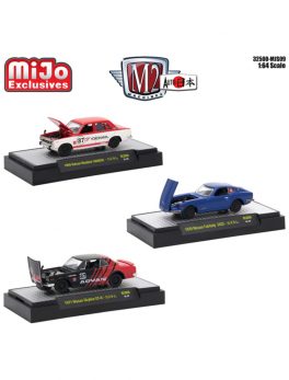 Auto Japan Nissan / Dastun 3 Cars Set Limited Edition to 3200 pieces Worldwide 1/64 Diecast Model Cars by M2 Machines 32500-MJS09