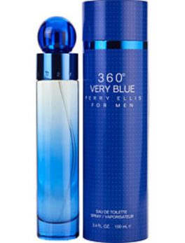 Perry Ellis 360 Very Blue Edt Spray 3.4 Oz For Men