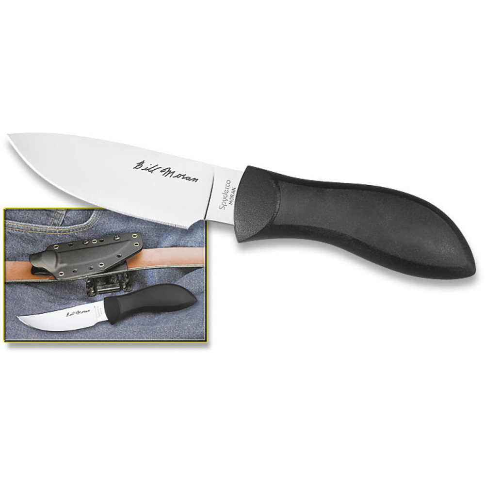 Spyderco Bill Moran 3.8 in Plain Black FRN Handle