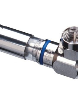 IDEAL 92-691 RG6 and RG6 InSITE RTQ Plenum Right-Angle F-Connector, 5 pk