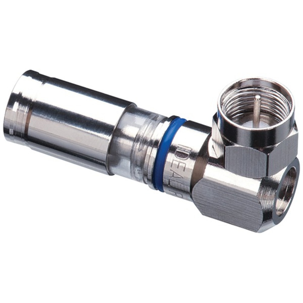 IDEAL 92-691 RG6 and RG6 InSITE RTQ Plenum Right-Angle F-Connector, 5 pk