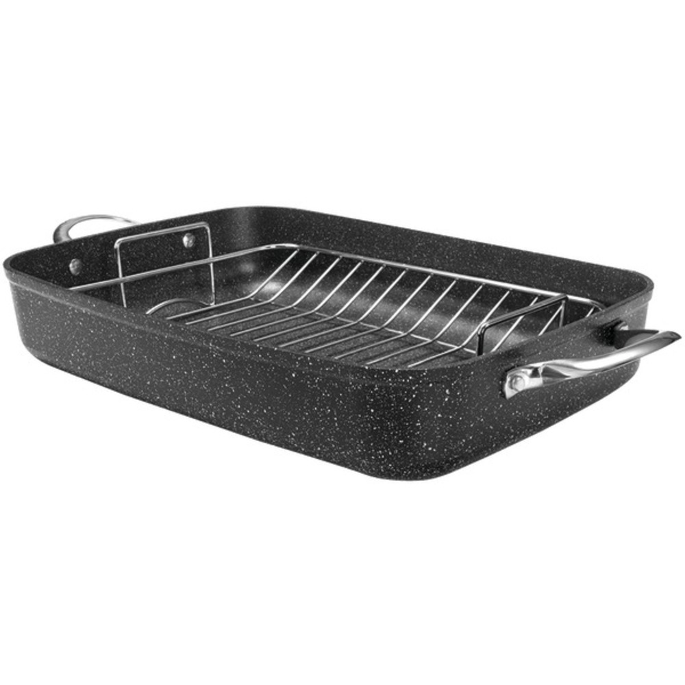 THE ROCK by Starfrit 060325-002-0000 THE ROCK by Starfrit 17" Roaster with Rack and Stainless Steel Handles