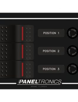Paneltronics Waterproof Panel - DC 3-Position Illuminated Rocker Switch and Fuse