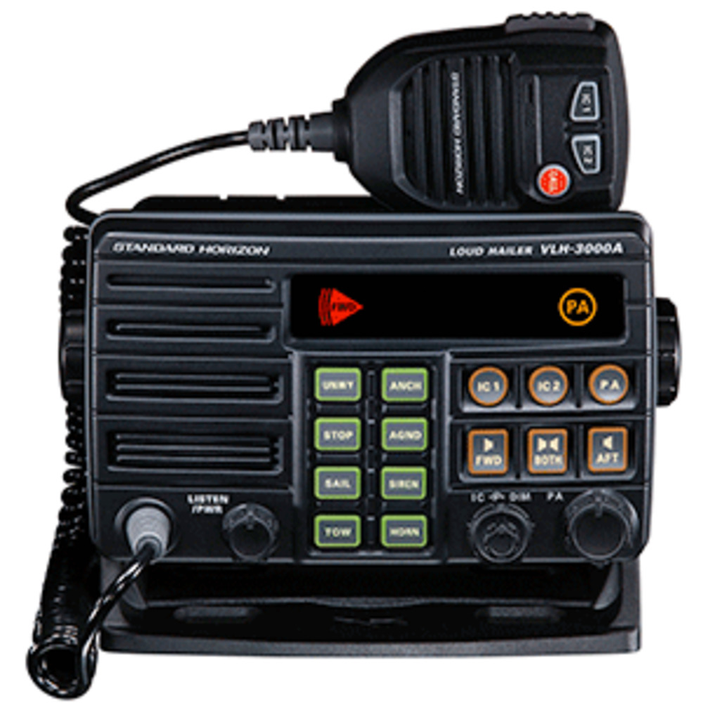 Standard Horizon VLH-3000A 30W Dual Zone PA/Loud Hailer/Fog w/Listen Back and 2 Optional Intercom Stations
