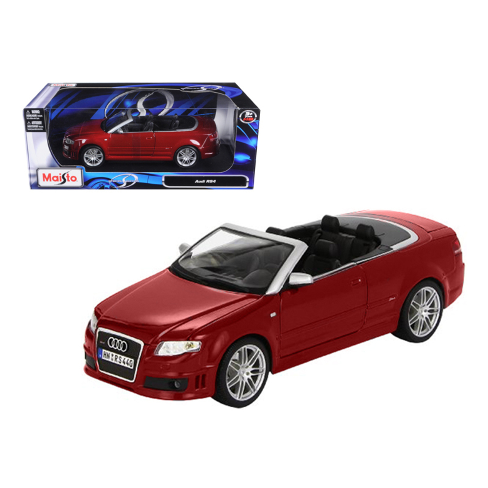 Audi RS4 Convertible Red 1/18 Diecast Model Car by Maisto 31147r