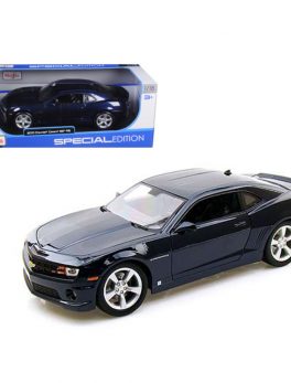 2010 Chevrolet Camaro RS SS Dark Blue with Silver Wheels 1/18 Diecast Model Car by Maisto 31173bl